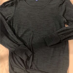 Apt. 9 Charcoal Ribbed Knit Top